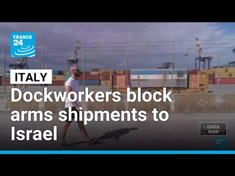 YouTube video thumbnail: War in Gaza: Italian Dockworkers Block Arms Shipments to Israel