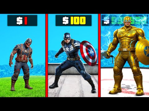 $1 CAPTAIN AMERICA to $1,000,000,000 in GTA 5