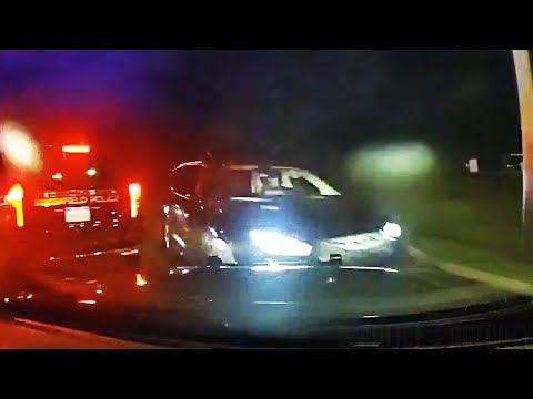 Tire Theft Suspect Crashes into Officers Then Tries to Swim Away