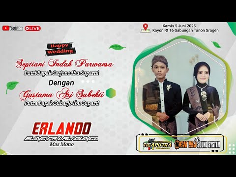 LIVE  CS ERLANDO  // NEW MJ SOUND SYSTEM // TIGA PUTRA HD // Wedding Septiani & Gustama
