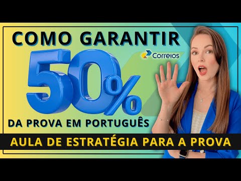 AULA DE ESTRATÉGIA PARA A PROVA DOS CORREIOS 2024 | GARANTA 50% DA PROVA EM PORTUGUÊS | CARTEIRO