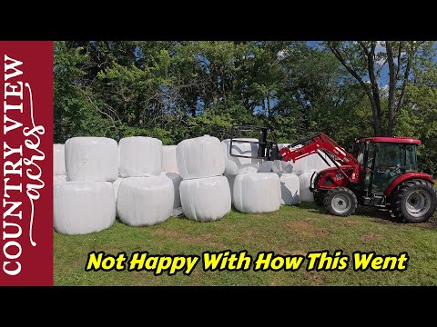A Day Full of Tractor work   Grinding Stumps, Fertilizing Fields, and Stacking Bales