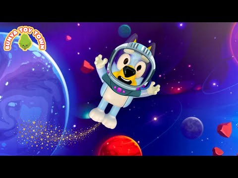 BLUEY Learns About Space - Lessons For Kids | Bluey Pretend Play Stories