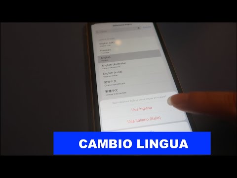 COME CAMBIARE LINGUA SU IPHONE