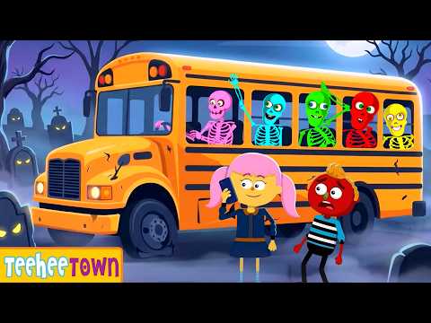 Five Skeletons Were Riding On A Bus + Spooky Skeletons Songs For Kids By Teehee Town