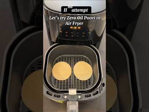 *Viral* Zero Oil Poori in Air Fryer🫣| 2nd Attempt#shorts #viral #viralshorts #reels #yt #trending