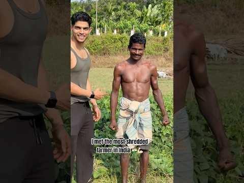 I met the most shredded farmer in India๐ฎ๐ณ #shorts#fitness#gym