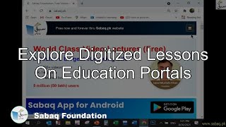 Explore digitized lessons on education portals