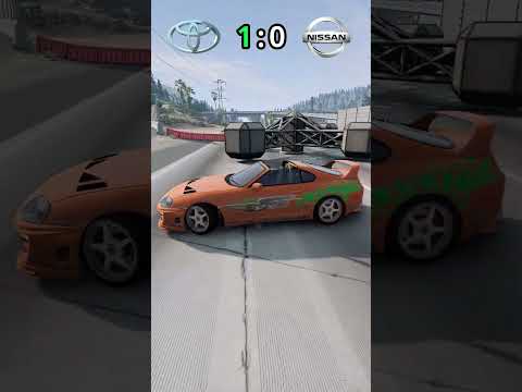 Toyota Supra VS Nissan GT-R #beamngdrive #gaming #beamng