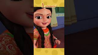 Mummy Ki Roti Gol Gol Papa Ka Paisa Gol Gol | Hindi Rhymes & Cartoons | Infobells #hindirhymes