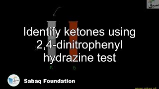 Identify ketones using 2,4-dinitrophenyl hydrazine test