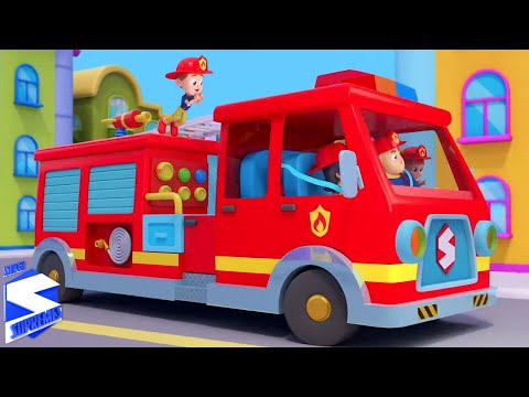 Firetruck Ke Pahiye Ghume Gol Gol, फायरट्रक के पहिए, Hindi Kids Cartoon