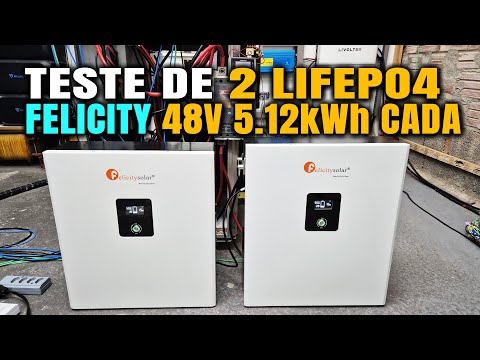 Teste REAL 2 Baterias 100Ah Cada TOTAL de 10.24kWh Felicity Solar, veja no que Deu! ! Eduardo Aquino