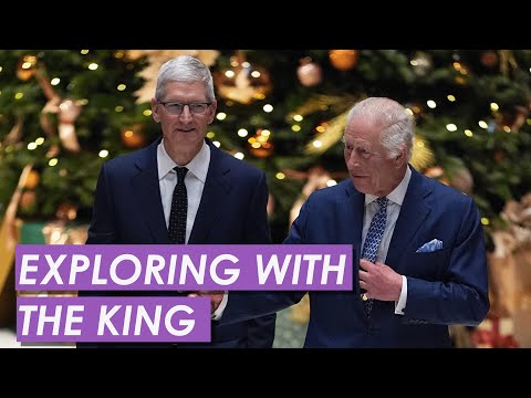 King Charles Joins Apple CEO To Browse the Christmas Markets