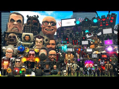 TV MAN FUTURE, TV MAN BULK AND SPEAKERMAN VS 1-74 SKIBIDI TOILET BOSSES [Garry's Mod]