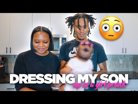 DRESSING OUR SON UP AS A GIRL TO GET MY BOYFRIEND REACTION 😳