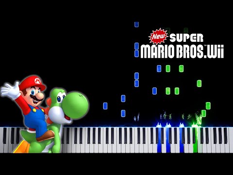 New Super Mario Bros Wii - Main Menu (Piano Tutorial)