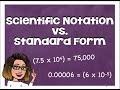 Scientific Notation Concepts and Conversions