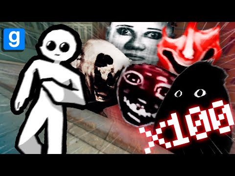 puse 100 NEXTBOTS en REALIDAD VIRTUAL GMOD y me asusté mucho XD