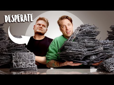 He has 26 Unpainted Warhammer Armies – We had to help!