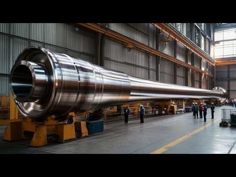 Casting Steel Billets & Production Super Giant Forging Shafts. CNC Machine In Working