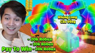 (Roblox) TGAMING PAY TO WIN 20K ROBUX LÀM CÔNG VIÊN KHỦNG LONG CẦU VỒNG TRONG GROW A GARDEN