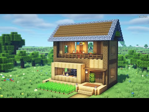 Minecraft : How To Build a Oak Wood Survival Starter House