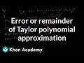Understanding Taylor Polynomials and Error Functions