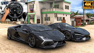1300HP Lamborghini Revuelto & 1200HP Mclaren 765LT | Forza Horizon 5 | Thrustmaster T300RS gameplay