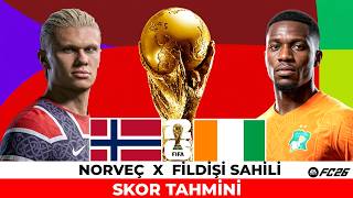 Norveç - Fildişi Sahili | Dünya Kupası | FC 26 Simülasyonu: Yapay Zeka Skor Tahmini