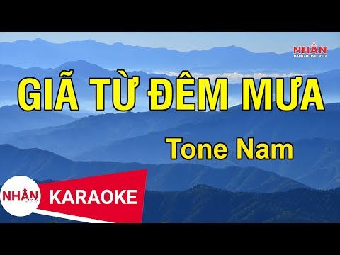 Giã Từ Đêm Mưa (Karaoke Beat) – Tone Nam | Nhan KTV