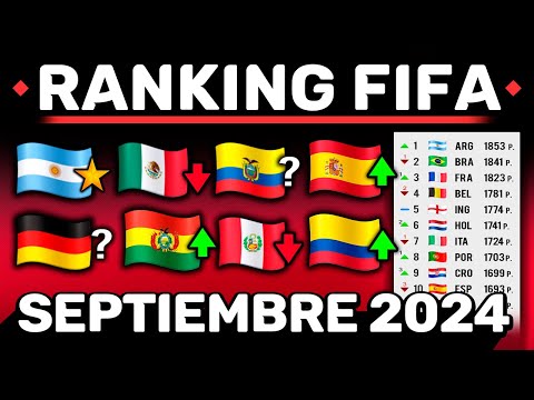 OFICIAL - Así será el NUEVO RANKING FIFA de Septiembre 2024 - Clasificatorias, Explicación y Cambios