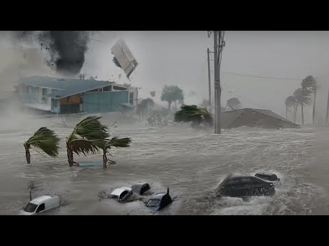 Incredible Footage! The Dangerous Shanshan Typhoon Begins to Hit the Shores of Japan! - 台風10号 シャンシャン