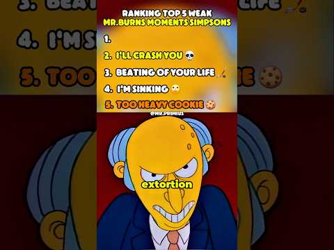 Ranking Top 5 Weak Mr.Burns Moments Simpsons #simpsons