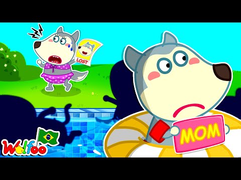 Wolfoo perdeu-se na piscina 😲 Wolfoo aprende regras de segurança na piscina | Wolfoo em Português