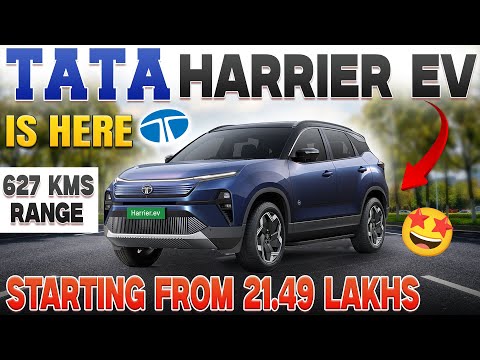 Finally! TATA Harrier EV Is Here🤩 | 627 Kms Range | Electric Vehicles India