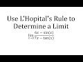 Understanding Limits and L'Hopital's Rule