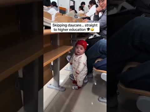 Skipping daycare… straight to higher education 🎓🤣