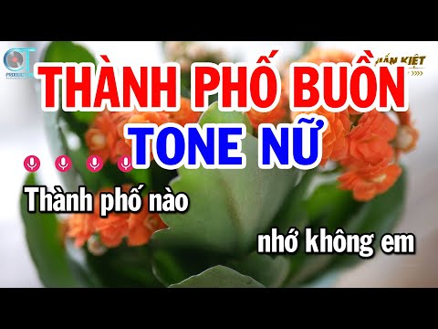 Karaoke Thành Phố Buồn Tone Nữ Bm | Nhạc Sống Beat Hay | Karaoke Tuấn Kiệt
