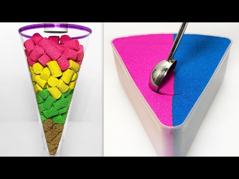 Very Satisfying and Relaxing Compilation 296 Kinetic Sand ASMR