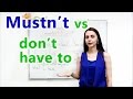 Understanding 'Mustn't' and 'Don't Have To'