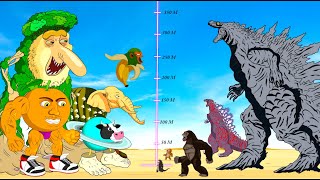 Rescue Shin Godzilla, GODZILLA & KONG Vs All Brainrot Anime Animals But They All Normal Part 7
