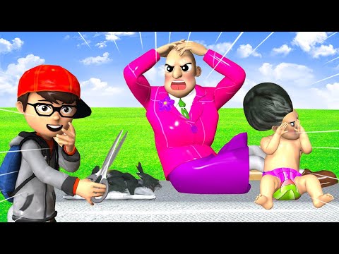 Scary Teacher 3D vs Squid Game Nick troll Cut Miss T Hair  5 Times Challenge