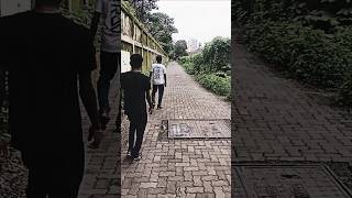 Walking in the silent road , enjoying the #nature #aesthetic #feelthemusic #mumbai #greenery