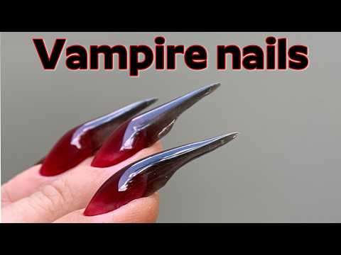 Easy Way to do Ombre with Polygel & Builder Gel On Forms | Halloween Nail Art Idea | Stiletto Nails