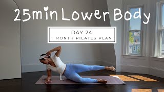 DAY 24 - 1 MONTH PILATES PLAN // 25MIN toned legs + booty burn || madeleineabeid