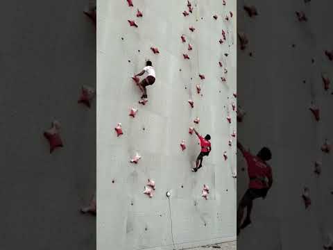 Speed climbing training at Jakarta international climbing wall| #shorts #climbing #reels #viralshort