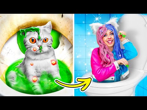 Meu GATO VIROU HUMANO?! 🐱➡️🧍‍♀️ Minha Vida NORMAL Acabou de Virar um CAOS! 😱🎒