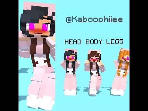 (version 2)Bunny aphmau head , body & legs with alex and jj sister maizen minecraft animation