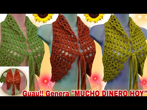 ⛔️ Guau!! Con Este CHALECO a Crochet vas a GANAR Mucho DINERO (VENDELO por $60.00 Dólares). 😱